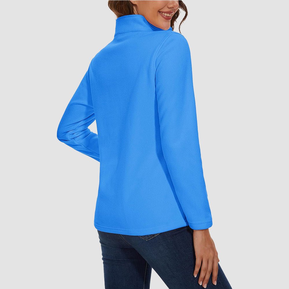 Women's High Collar Half Zip Fleece