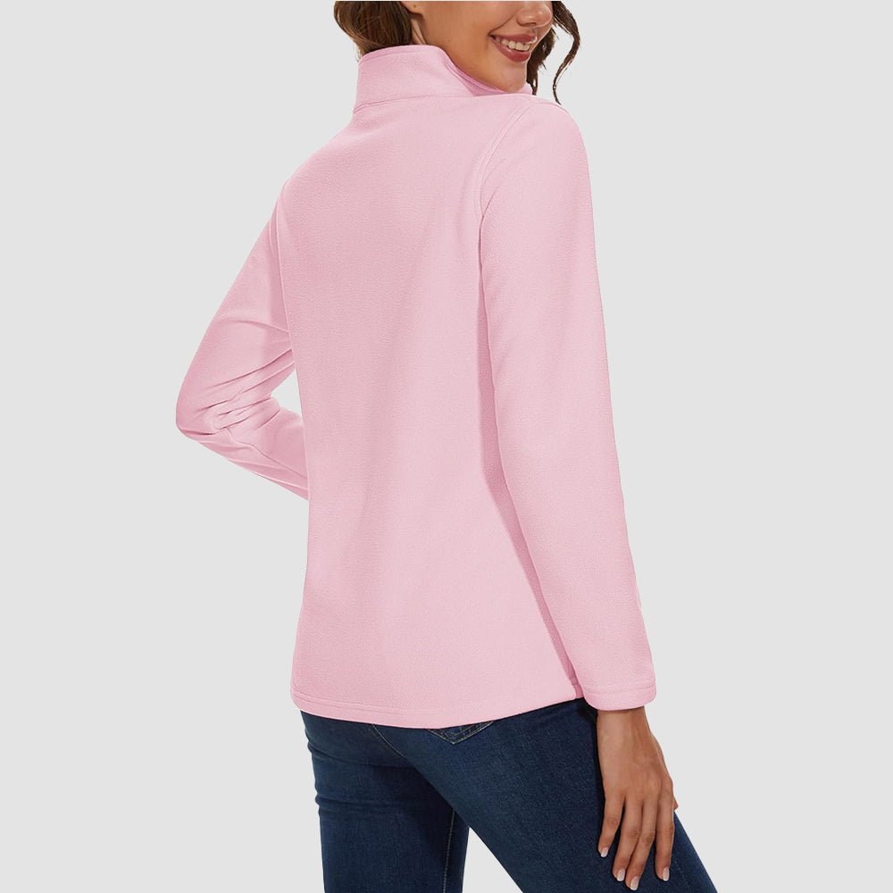 Women's High Collar Half Zip Fleece