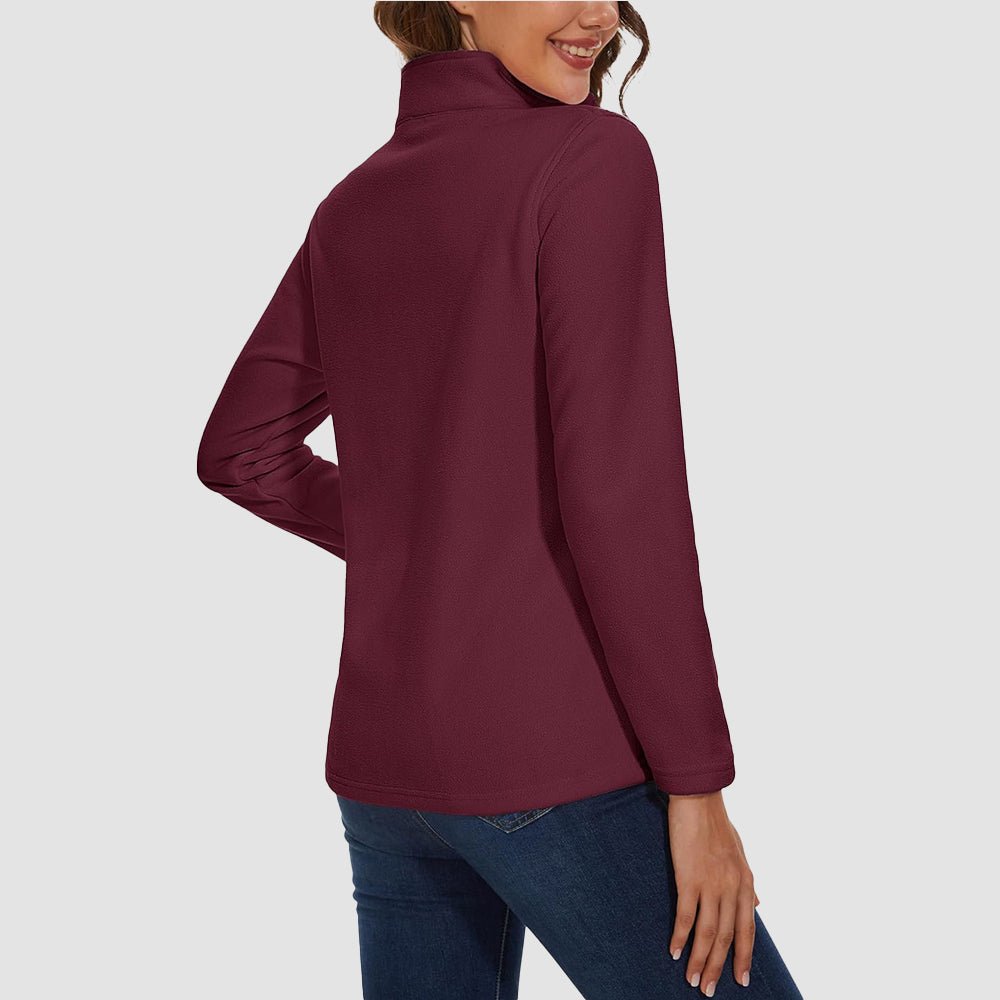 Women's High Collar Half Zip Fleece