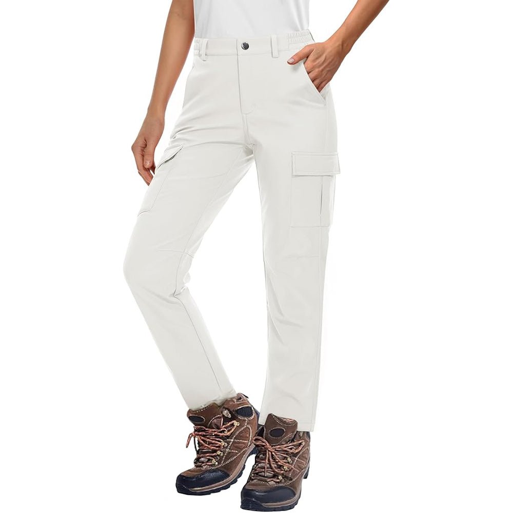 Women's Hiking Pants with Fleece Lining and Water-Repellent Feature