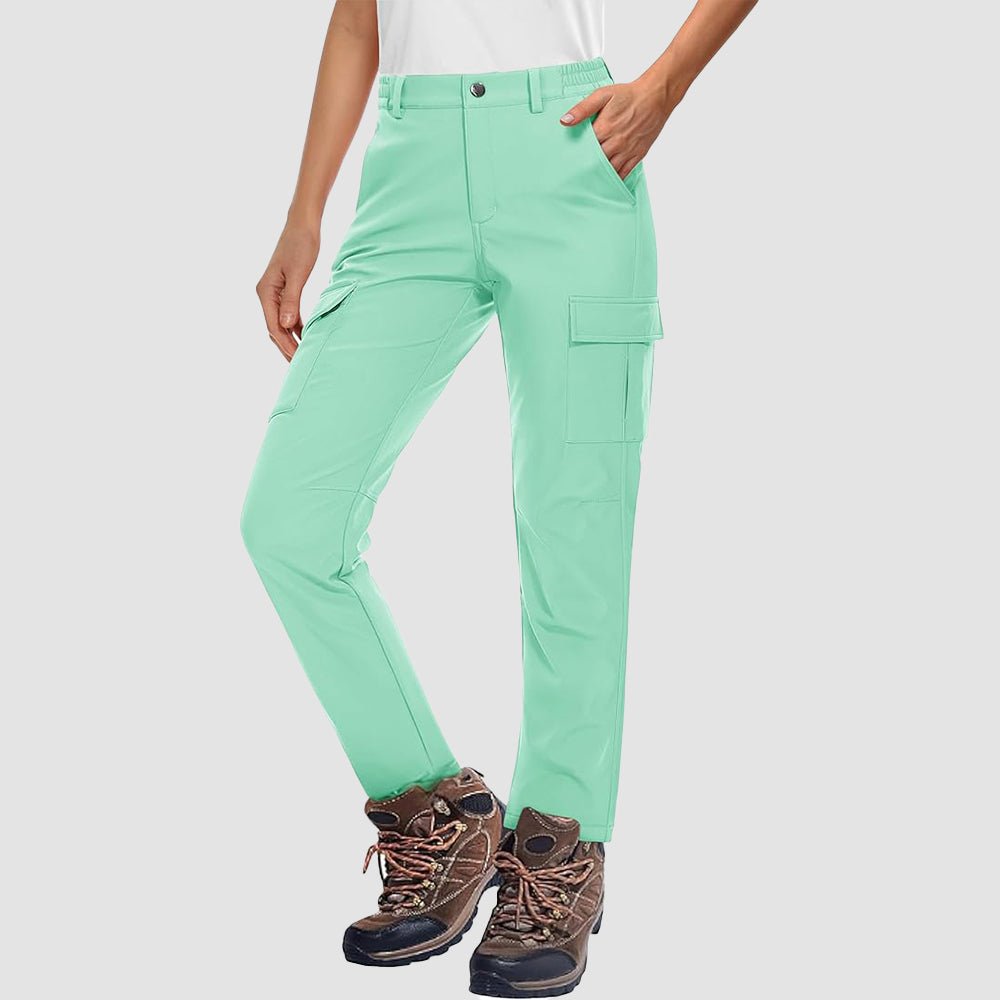 Women's Hiking Pants with Fleece Lining and Water-Repellent Feature