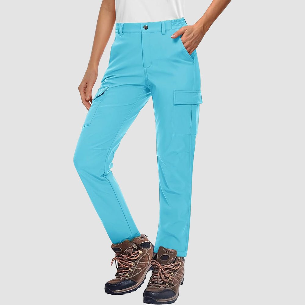 Women's Hiking Pants with Fleece Lining and Water-Repellent Feature