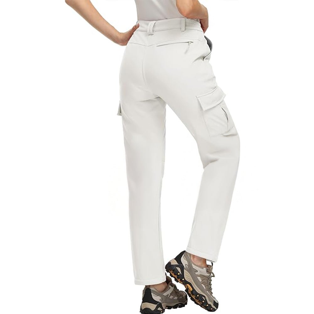 Women's Hiking Pants with Fleece Lining and Water-Repellent Feature