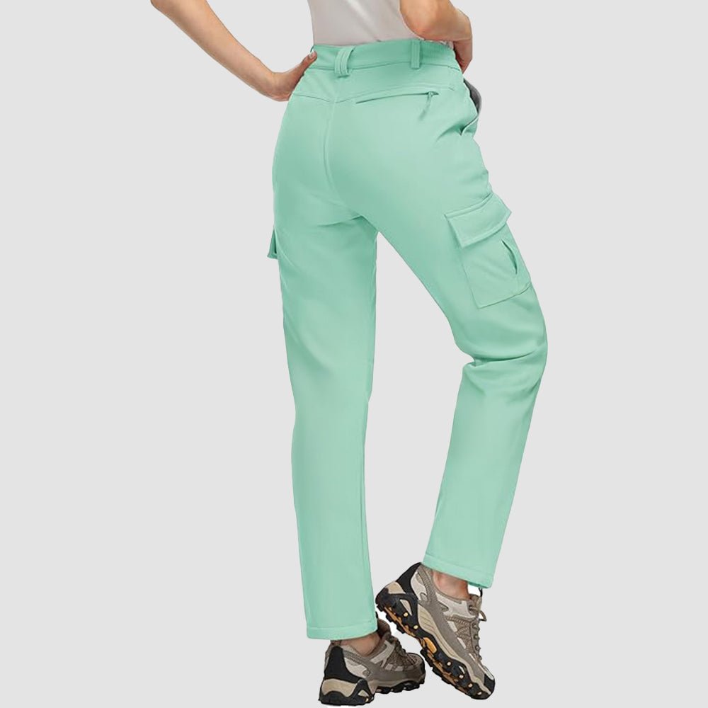 Women's Hiking Pants with Fleece Lining and Water-Repellent Feature