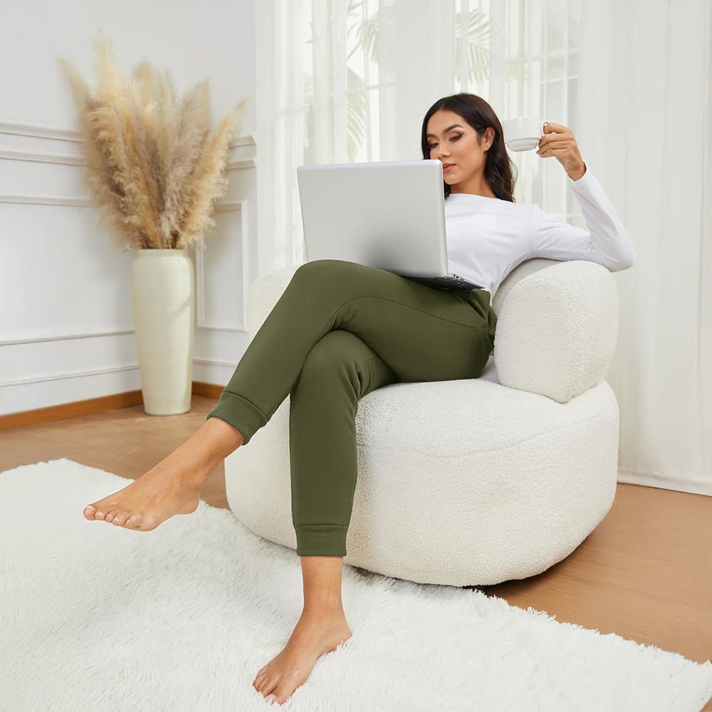 Women's Sherpa-Lined Joggers, Drawstring Waist, Elasticated Cuffs