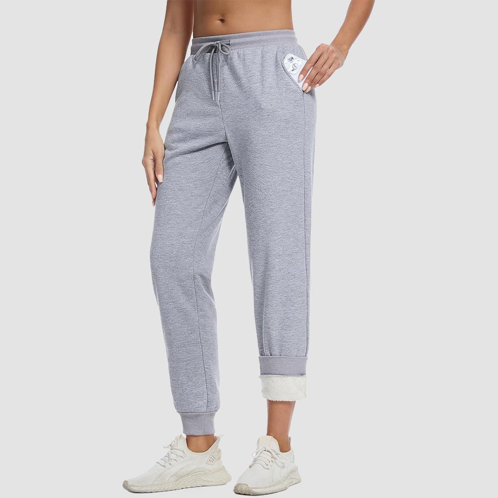 Women's Sherpa-Lined Joggers, Drawstring Waist, Elasticated Cuffs