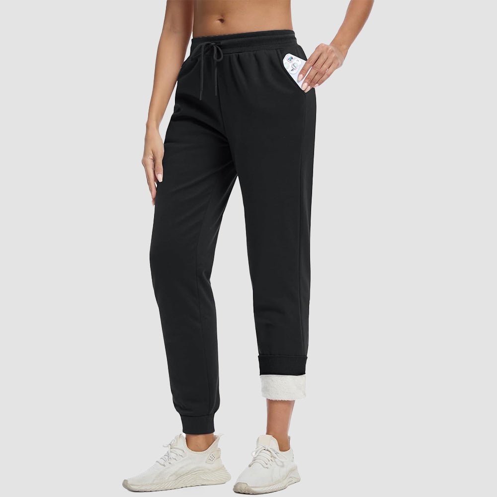 Women's Sherpa-Lined Joggers, Drawstring Waist, Elasticated Cuffs