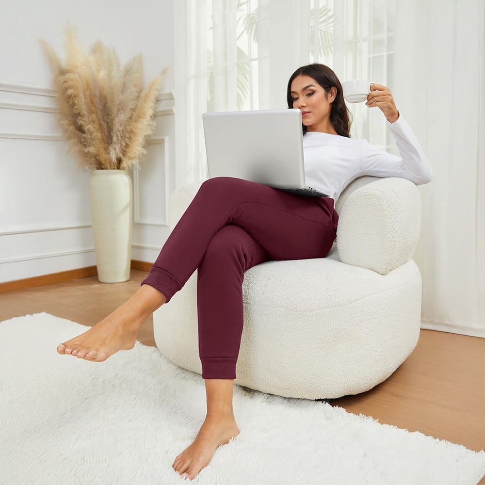 Women's Sherpa-Lined Joggers, Drawstring Waist, Elasticated Cuffs
