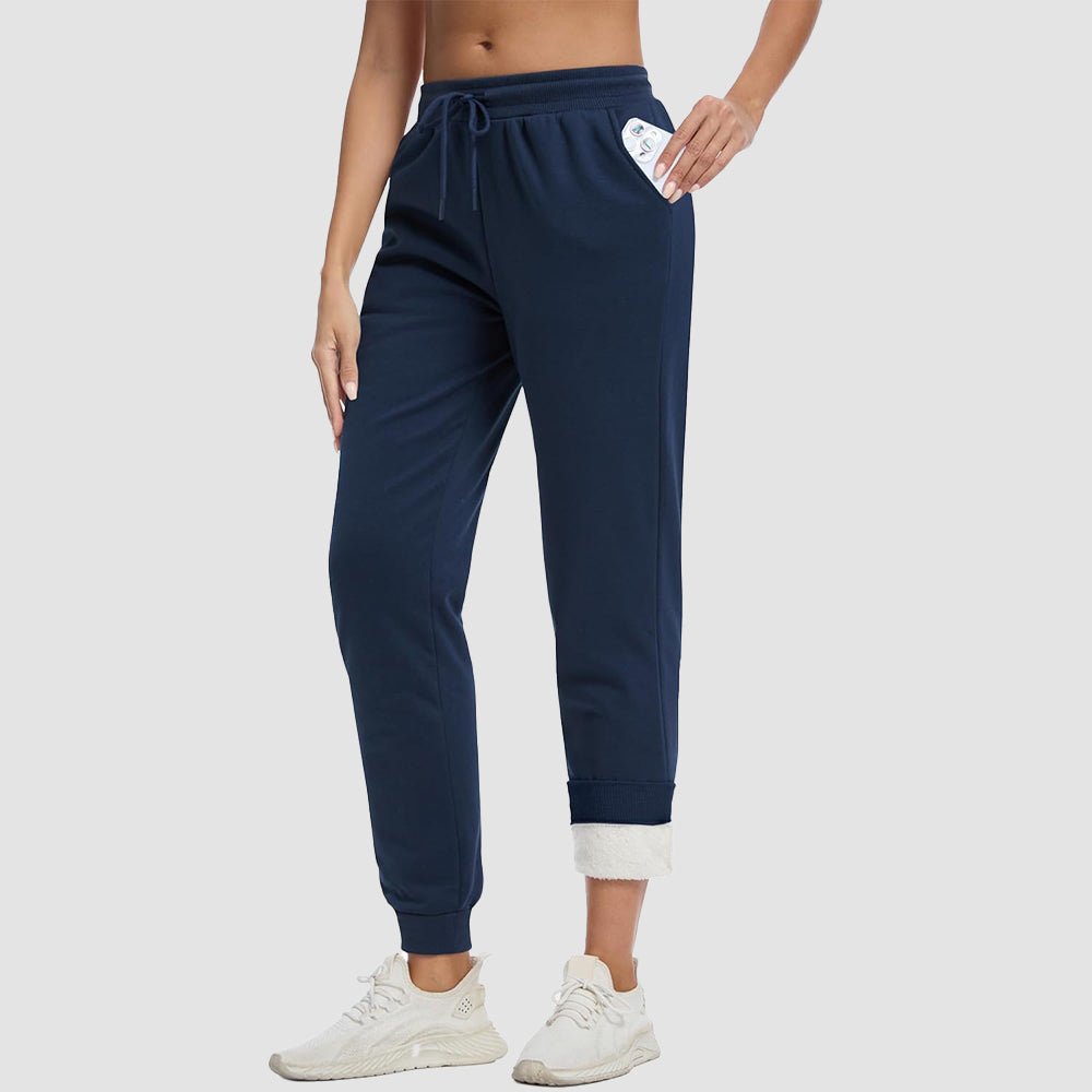 Women's Sherpa-Lined Joggers, Drawstring Waist, Elasticated Cuffs